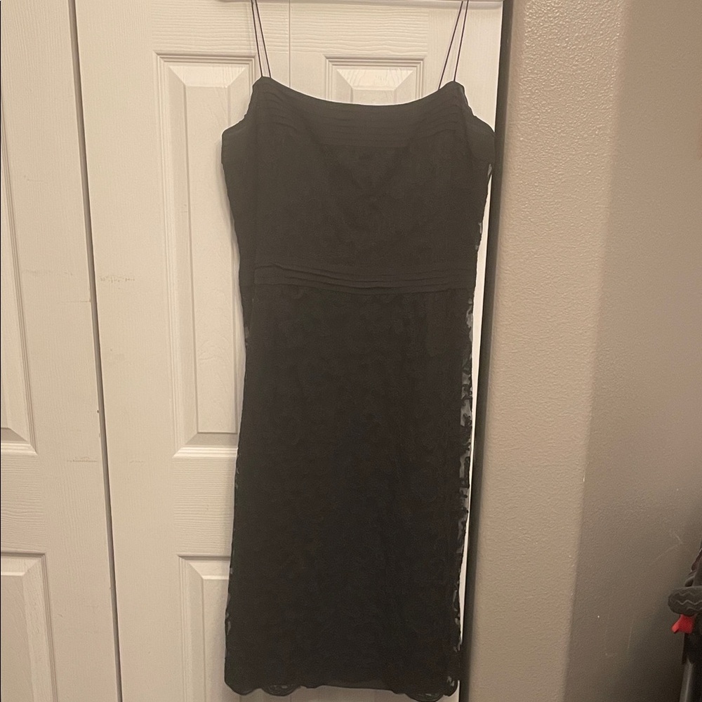 Ann Taylor Elegant Black Spaghetti strap Dress